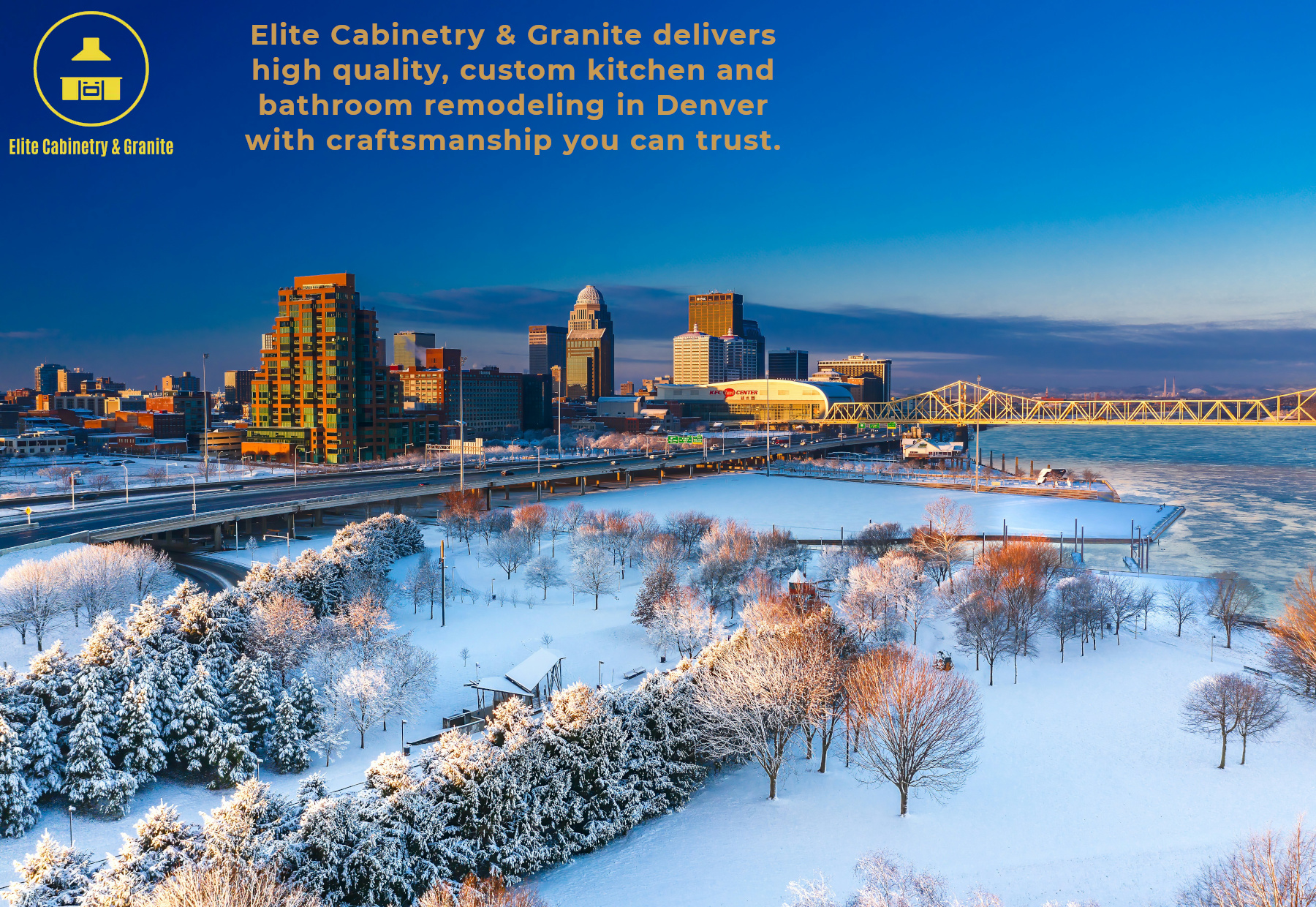 Why Your Denver Remodel Costs More Than Your Cousin’s in Phoenix (And What You Can Actually Control) 6 Snow covered Denver skyline during winter used to highlight seasonal home remodeling trends